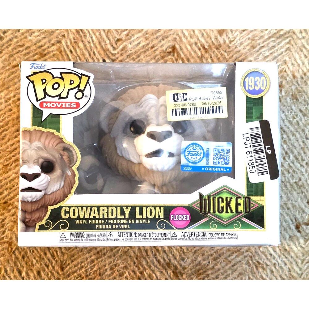 Funko Pop! Wicked Cowardly Lion #1930 Flocked Retail Exclusive – New Open Box